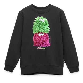 WischMop gestapelt - Kinder Premium Organic Sweatshirt - Schwarz - Vorne - AI Model Kid Female (0cm)