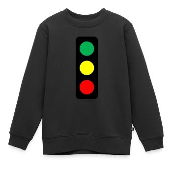Feux de signalisation - Sweat Premium enfant bio - noir - Devant - AI Model Kid Female (0cm)