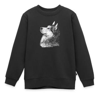 Husky - Kinder Premium Organic Sweatshirt - Schwarz - Vorne - AI Model Kid Female (0cm)