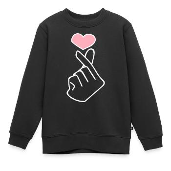 K-Pop - Kinder Premium Organic Sweatshirt - Schwarz - Vorne - AI Model Kid Female (0cm)