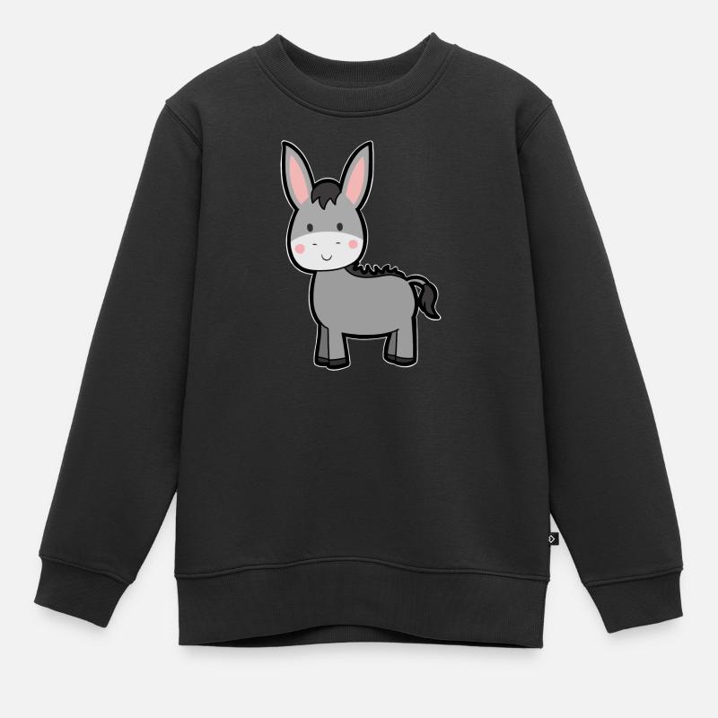 L’âne - Sweat Premium enfant bio - noir