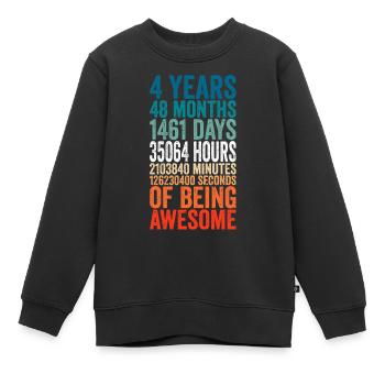4th anniversary gift, 4th wedding anniversary gift - Kinder Premium Organic Sweatshirt - Schwarz - Vorne - AI Model Kid Female (0cm)