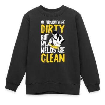 schweißer schweißen - Kinder Premium Organic Sweatshirt - Schwarz - Vorne - AI Model Kid Female (0cm)