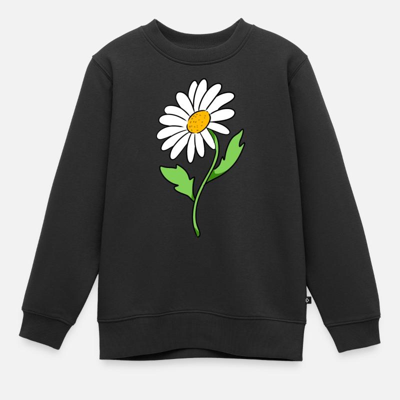 Gänseblümchen - Kinder Premium Organic Sweatshirt - Schwarz