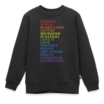 LGBT Gay Pride Homosexualité - Sweat Premium enfant bio - noir - Devant - AI Model Kid Female (0cm)