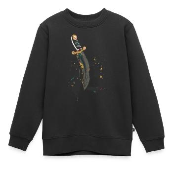 Dolch Nummer 13 Dolchmesser der alten Schule - Kinder Premium Organic Sweatshirt - Schwarz - Vorne - AI Model Kid Female (0cm)