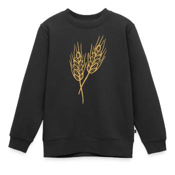 Weizen Illustration Brotbäcker Geschenkidee - Kinder Premium Organic Sweatshirt - Schwarz - Vorne - AI Model Kid Female (0cm)