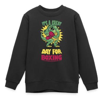 C’est un grand jour pour la boxe - Sweat Premium enfant bio - noir - Devant - AI Model Kid Female (0cm)