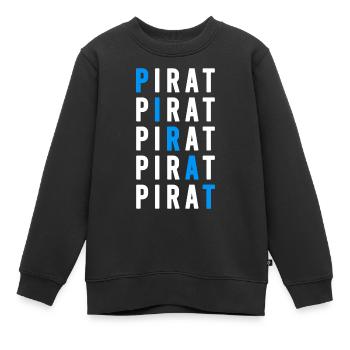 Pirat - Kinder Premium Organic Sweatshirt - Schwarz - Vorne - AI Model Kid Female (0cm)