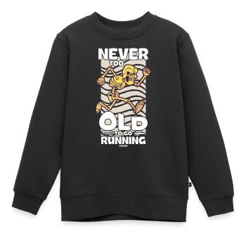 Courir - Sweat Premium enfant bio - noir - Devant - AI Model Kid Female (0cm)