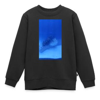 Rouleau de lac - Sweat Premium enfant bio - noir - Devant - AI Model Kid Female (0cm)