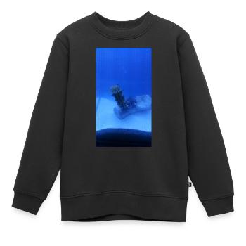 Rouleau de lac - Sweat Premium enfant bio - noir - Devant - AI Model Kid Female (0cm)