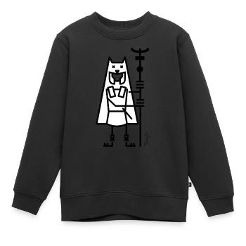 Enseigne Romaine 02 - Sweat Premium enfant bio - noir - Devant - AI Model Kid Female (0cm)