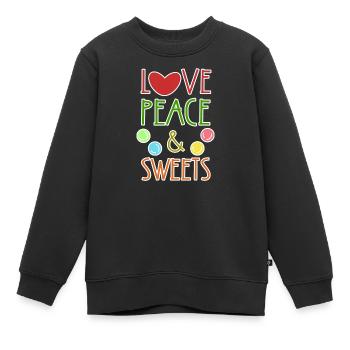 Cool Statement Dessert sucré - Sweat Premium enfant bio - noir - Devant - AI Model Kid Female (0cm)