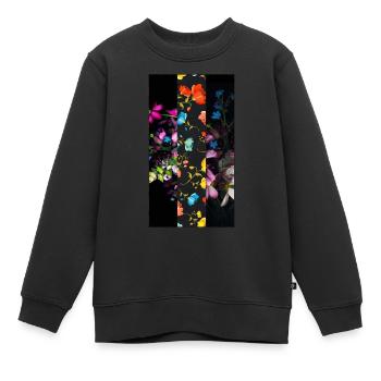 Tief Night Garden - Kinder Premium Organic Sweatshirt - Schwarz - Vorne - AI Model Kid Female (0cm)