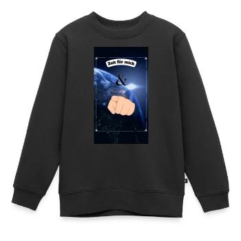 Zeit nur für mich und dich Bekleidung - Kinder Premium Organic Sweatshirt - Schwarz - Vorne - AI Model Kid Female (0cm)