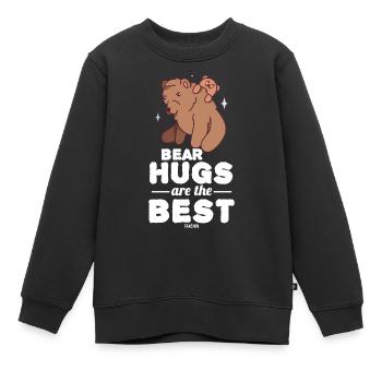 Ours Habitant de la forêt Ours brun Ours noir - Sweat Premium enfant bio - noir - Devant - AI Model Kid Female (0cm)
