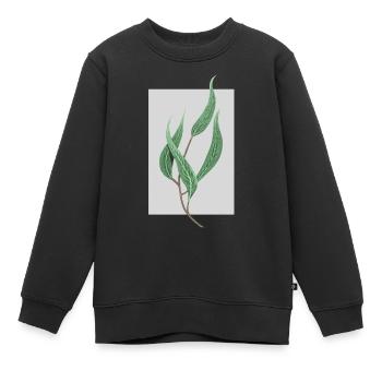 planter - Sweat Premium enfant bio - noir - Devant - AI Model Kid Female (0cm)