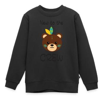Baby 2023 New to the crew - Kinder Premium Organic Sweatshirt - Schwarz - Vorne - AI Model Kid Female (0cm)