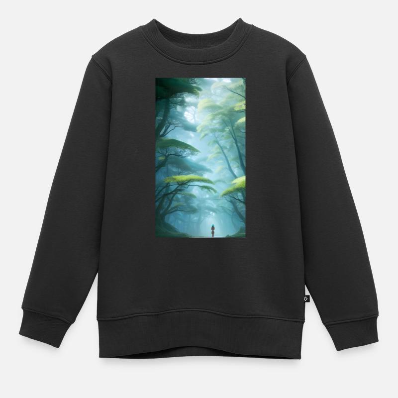 Euphorie mystique de la forêt - Sweat Premium enfant bio - noir
