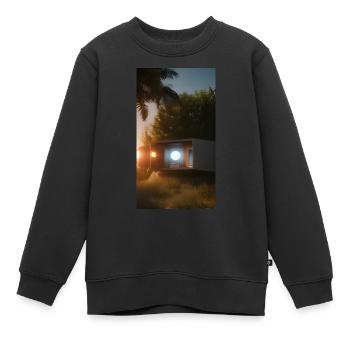 Maison cachée dans les bois - Sweat Premium enfant bio - noir - Devant - AI Model Kid Female (0cm)
