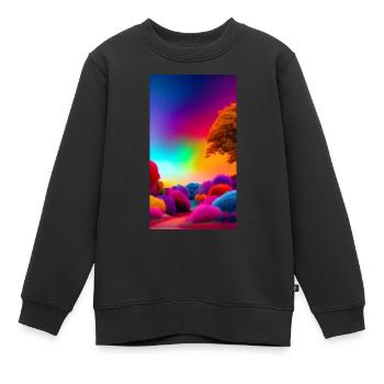 Spectacle couleur brillant - Sweat Premium enfant bio - noir - Devant - AI Model Kid Female (0cm)