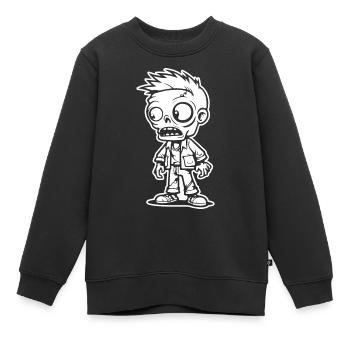 Zombie Untoter Halloween Horror - Kinder Premium Organic Sweatshirt - Schwarz - Vorne - AI Model Kid Female (0cm)