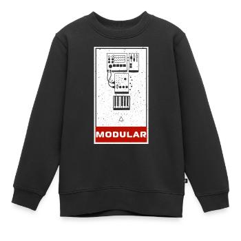 Synthesizer Synth Keyboard Elektronische Musiker - Kinder Premium Organic Sweatshirt - Schwarz - Vorne - AI Model Kid Female (0cm)