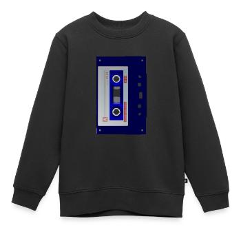 Casette transparente - Sweat Premium enfant bio - noir - Devant - AI Model Kid Female (0cm)