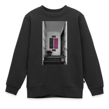 Graues Kopenhagen - Kinder Premium Organic Sweatshirt - Schwarz - Vorne - AI Model Kid Female (0cm)