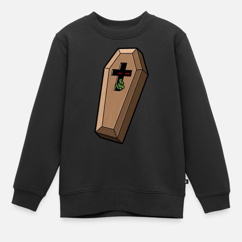 Cercueil effrayant - Sweat Premium enfant bio - noir