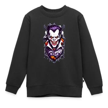 Grusel Vampir Halloween - Kinder Premium Organic Sweatshirt - Schwarz - Vorne - AI Model Kid Female (0cm)