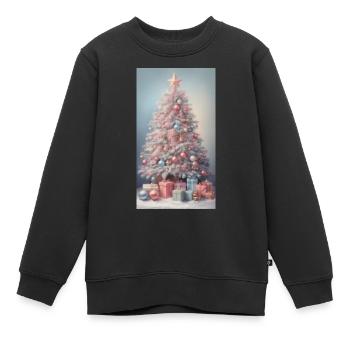 Weihnachtsbaum - Kinder Premium Organic Sweatshirt - Schwarz - Vorne - AI Model Kid Female (0cm)