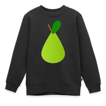 Poire - Sweat Premium enfant bio - noir - Devant - AI Model Kid Female (0cm)