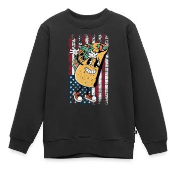 Taco - Kinder Premium Organic Sweatshirt - Schwarz - Vorne - AI Model Kid Female (0cm)
