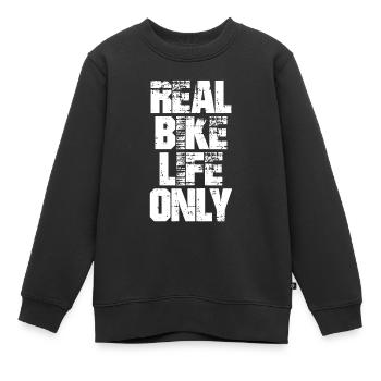 Real Bike Life Only Trash - Sweat Premium enfant bio - noir - Devant - AI Model Kid Female (0cm)
