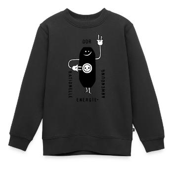 DDR Energie schwarz - Kinder Premium Organic Sweatshirt - Schwarz - Vorne - AI Model Kid Female (0cm)