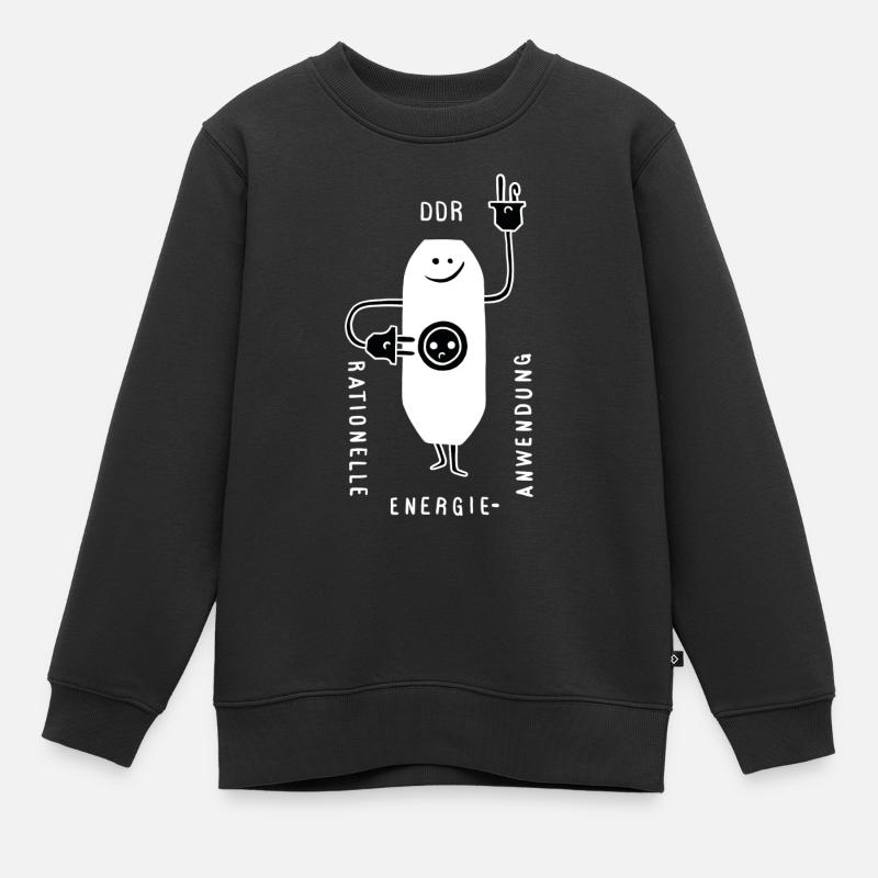 DDR Énergie blanc - Sweat Premium enfant bio - noir