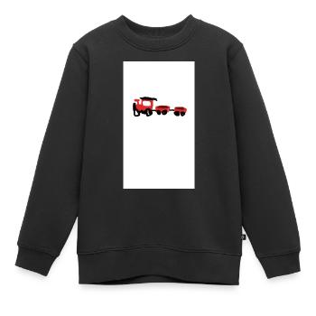 Chemin de fer - Sweat Premium enfant bio - noir - Devant - AI Model Kid Female (0cm)