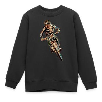 MTB MTB Downhill - Kinder Premium Organic Sweatshirt - Schwarz - Vorne - AI Model Kid Female (0cm)