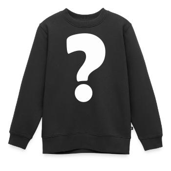 Point d’interrogation 1 - Sweat Premium enfant bio - noir - Devant - AI Model Kid Female (0cm)