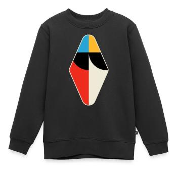 Fünf Farben: Spiel mit Form und Farbe - Kinder Premium Organic Sweatshirt - Schwarz - Vorne - AI Model Kid Female (0cm)