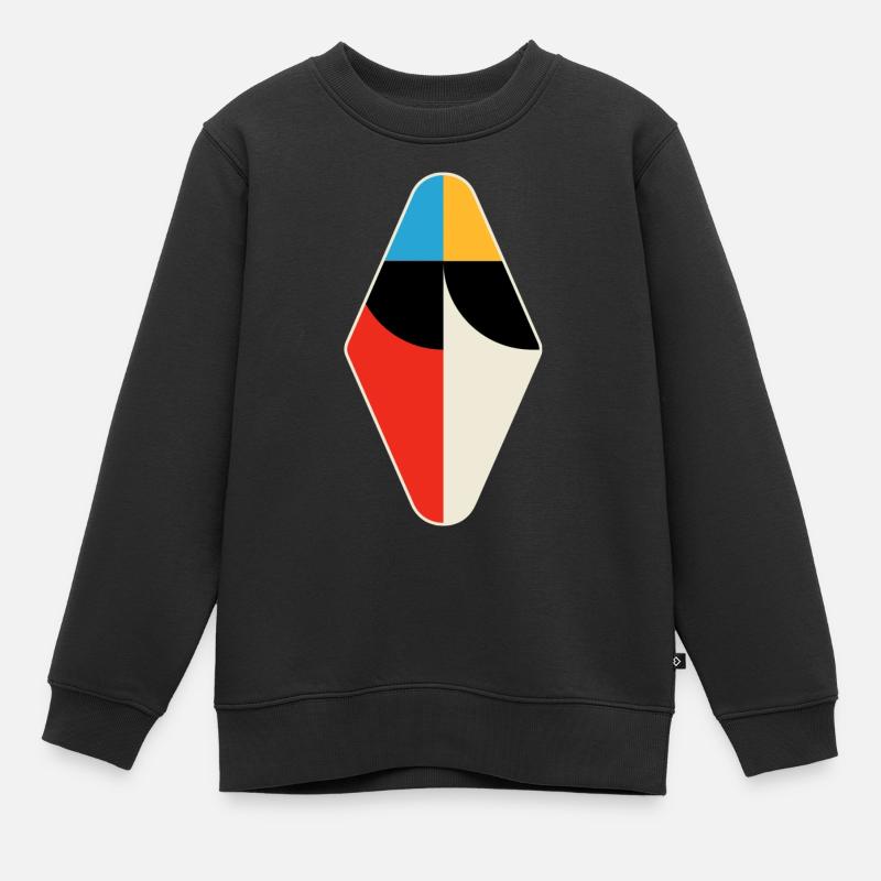 Five Colours: Playing with Form and Colour - Kids Premium Organic Sweatshirt - black