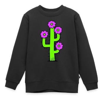 Cactus Plante Épineux Épineux Déserts Cactus - Sweat Premium enfant bio - noir - Devant - AI Model Kid Female (0cm)