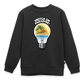 Aufwachen im Paradies - Urlaub in der Sonne - Kinder Premium Organic Sweatshirt - Schwarz - Vorne - AI Model Kid Female (0cm)