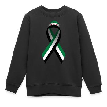 Paix pour la Syrie - Peace Loop - Sweat Premium enfant bio - noir - Devant - AI Model Kid Female (0cm)