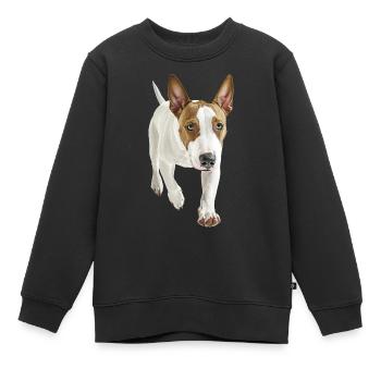 Bullterrier - Kinder Premium Organic Sweatshirt - Schwarz - Vorne - AI Model Kid Female (0cm)
