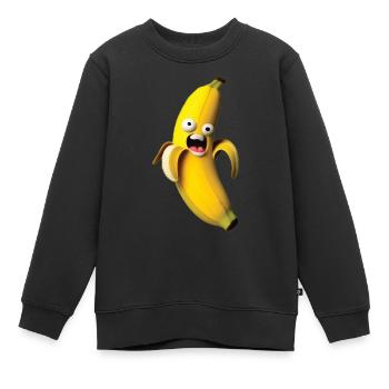 Verückte Banane - Kinder Premium Organic Sweatshirt - Schwarz - Vorne - AI Model Kid Female (0cm)