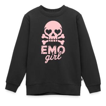 Fille emo ! - Sweat Premium enfant bio - noir - Devant - AI Model Kid Female (0cm)