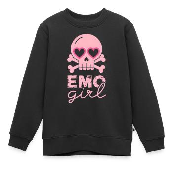 Fille emo ! - Sweat Premium enfant bio - noir - Devant - AI Model Kid Female (0cm)